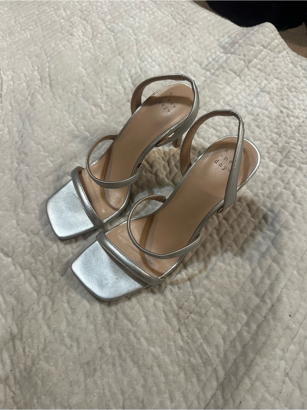 Silver Strappy High Heel Sandals - Elegant Evening Shoes